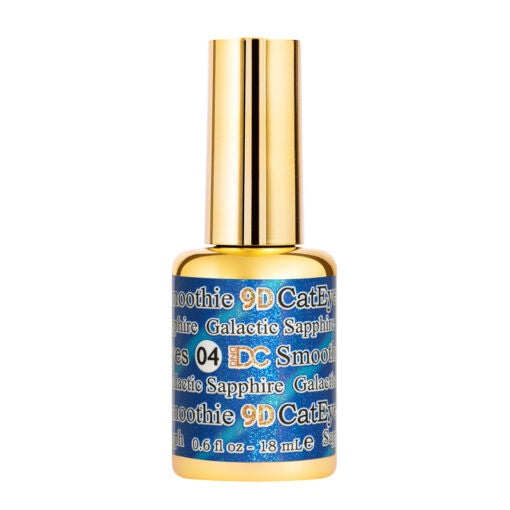 DC DND 9D Cat Eye Smoothie Gel Polish #04 - Galactic Sapphire, 0.5 Ounce