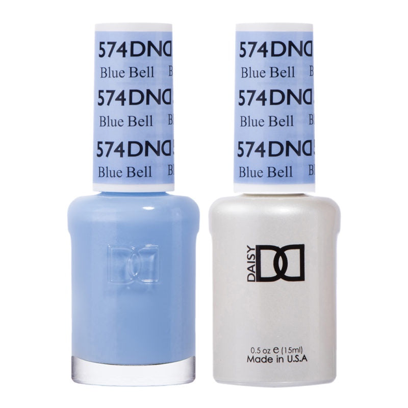 DND Blue Bell #574 Duo Gel Polish and Matching Lacquer