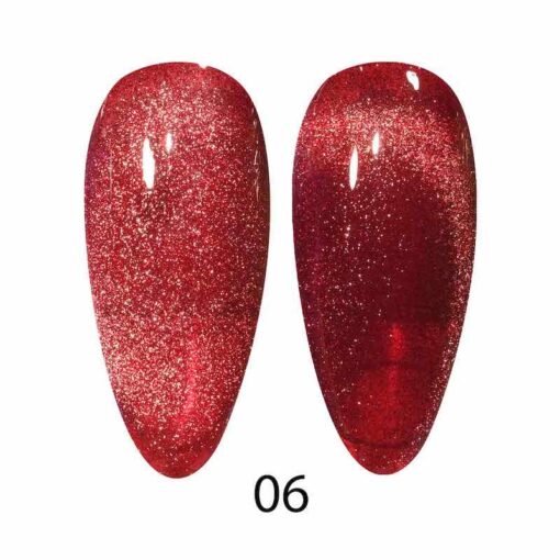 DC DND 9D Cat Eye Gel Polish Smoothie #06 - Wine N’ Lust, 0.5 Ounce Bottle for Stunning Nails