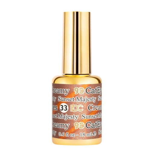 DC dnd 9D Creamy Cat Eye Gel Polish #33 - Sunset Majesty, 0.5 oz
