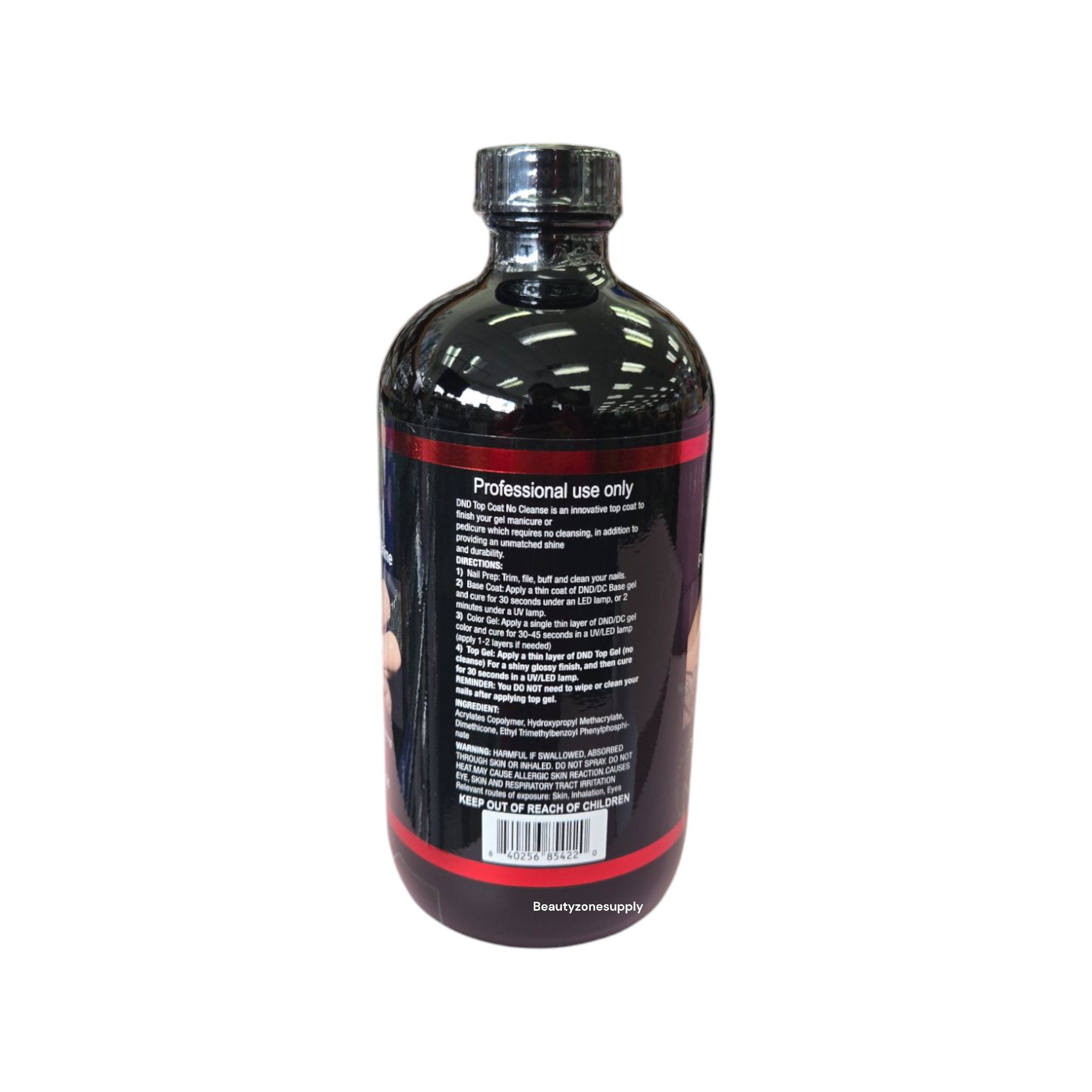 DC DND Gel Nail Polish No Wipe Top Coat Refill #900 - 16 Ounce Professional Nail Care Product
