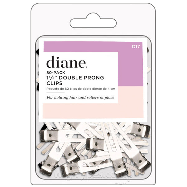 80-Pack of 1-3/4 Diane Double Prong Hair Clips #D17