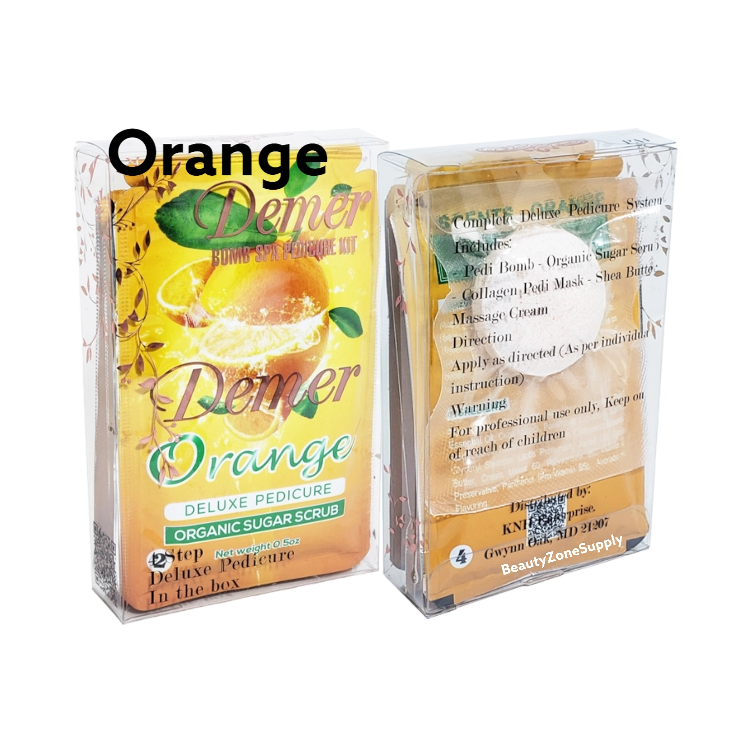 Orange Demer 4-in-1 Spa Pedicure Bomb Kit - 60 Pack