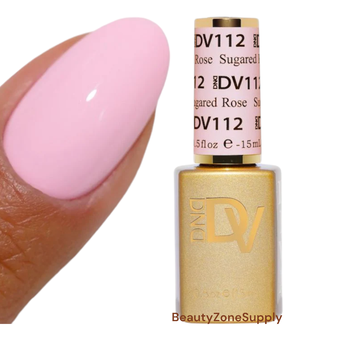 DND Diva Brand Gel Nail Polish, 0.5 Ounce, Shade 112 Sugared Rose