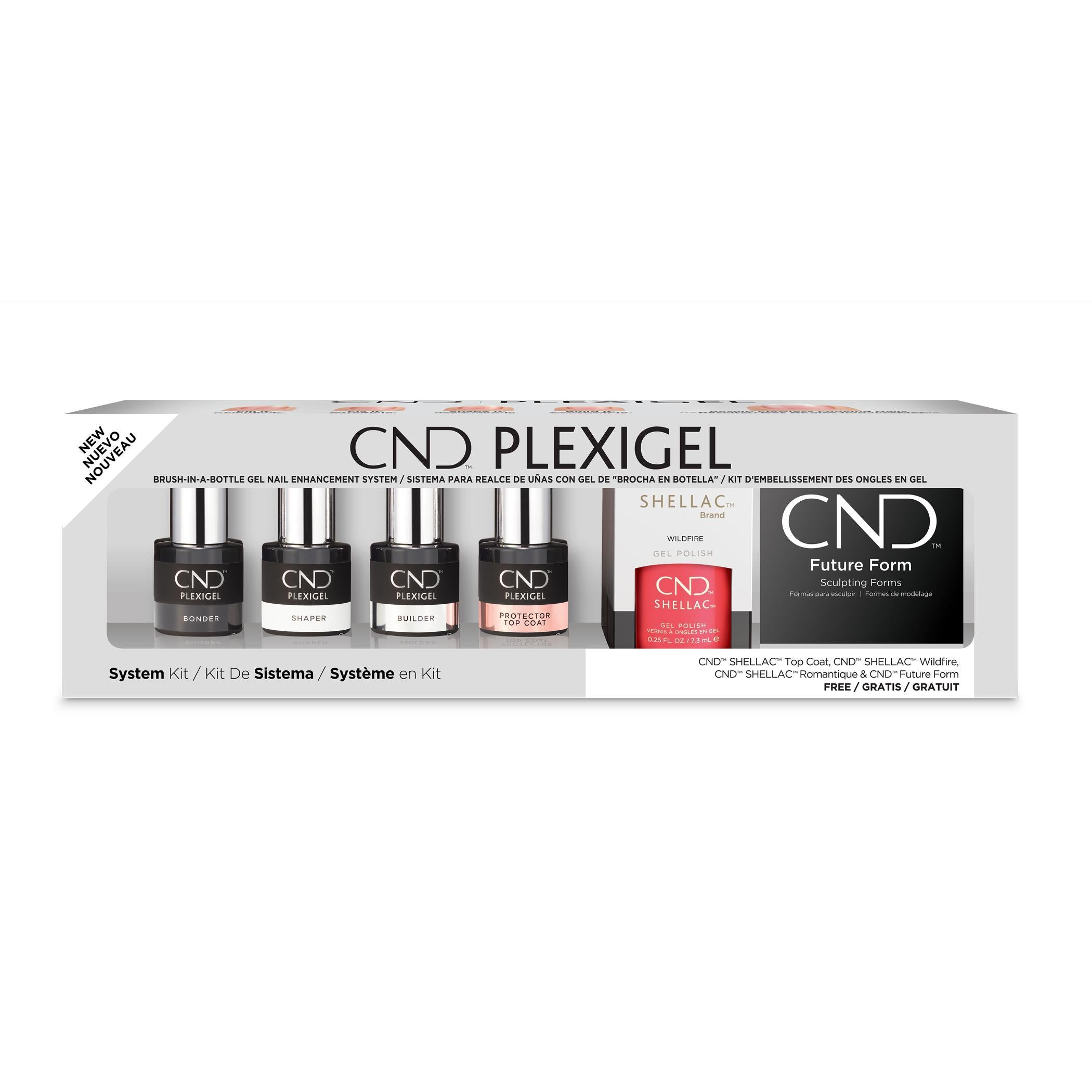 CND 10-Piece Plexigel System Kit for Long-Lasting Nail Enhancements