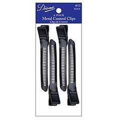 4-Pack Diane Black Metal Control Hair Clips #D10