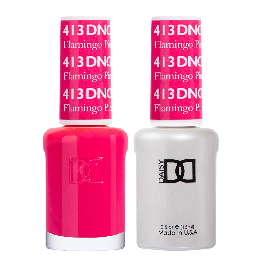 DND Dual-Use Gel Polish and Lacquer in Flamingo Pink Shade #413