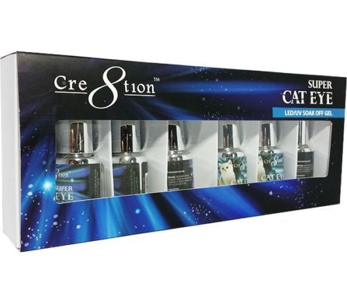 Cre8tion 6 - Piece Super Cat Eye Gel Polish Set