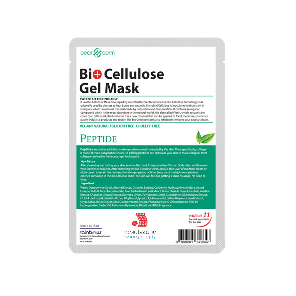 Dearderm Peptide Bio Cellulose Gel Facial Mask - 30ml / 1.01 fl oz