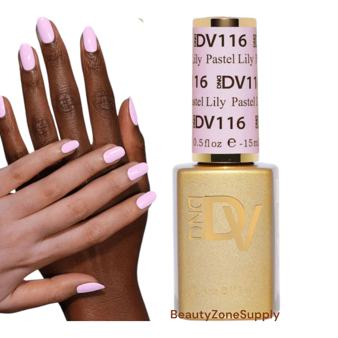 DND Diva 0.5 oz Gel Polish - No. 116 Soft Pastel Lily Shade