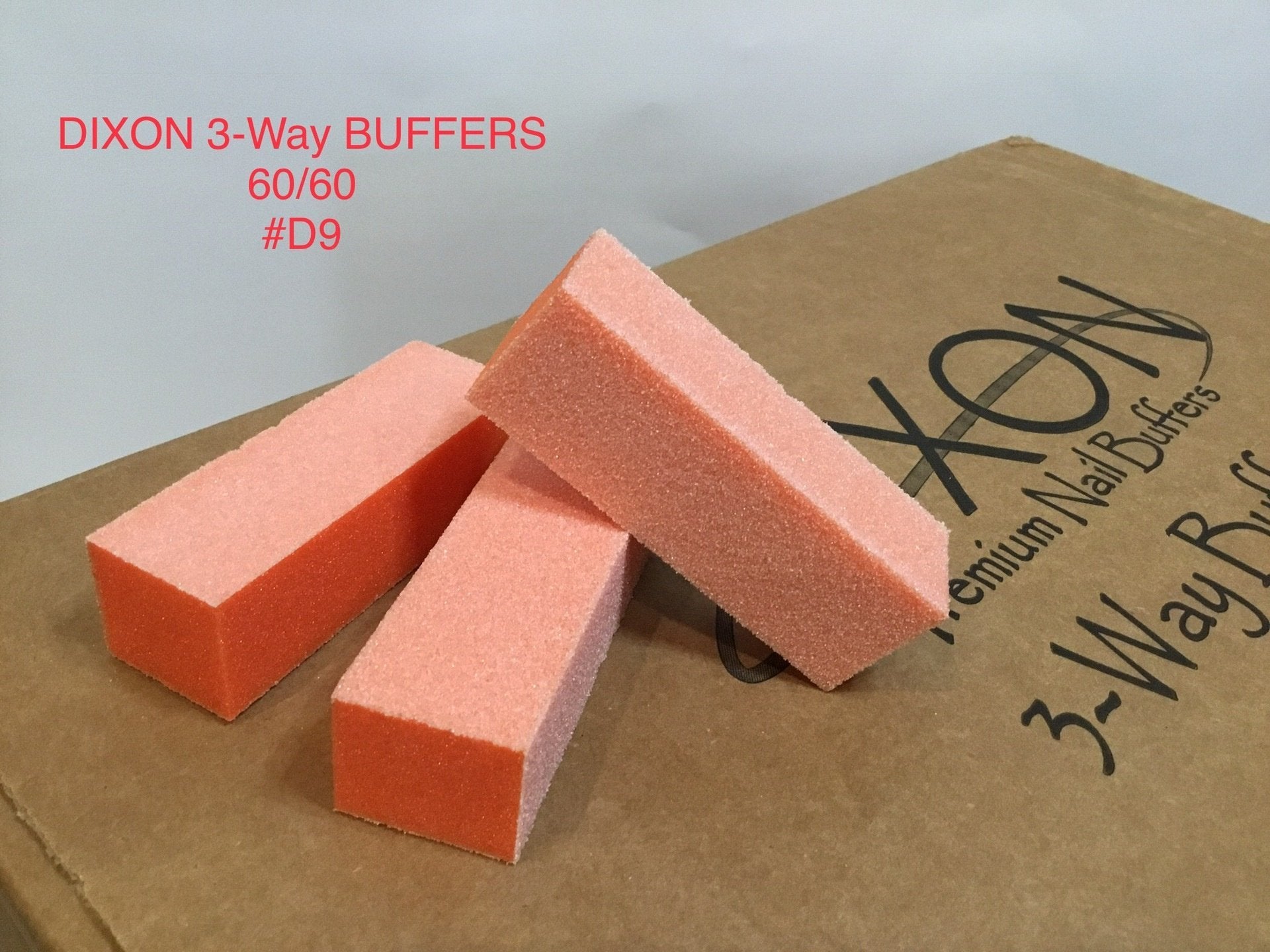 D09 Dixon Three - Way Orange and White Buffer with 60/60 Grit, Pack of 500 Pieces