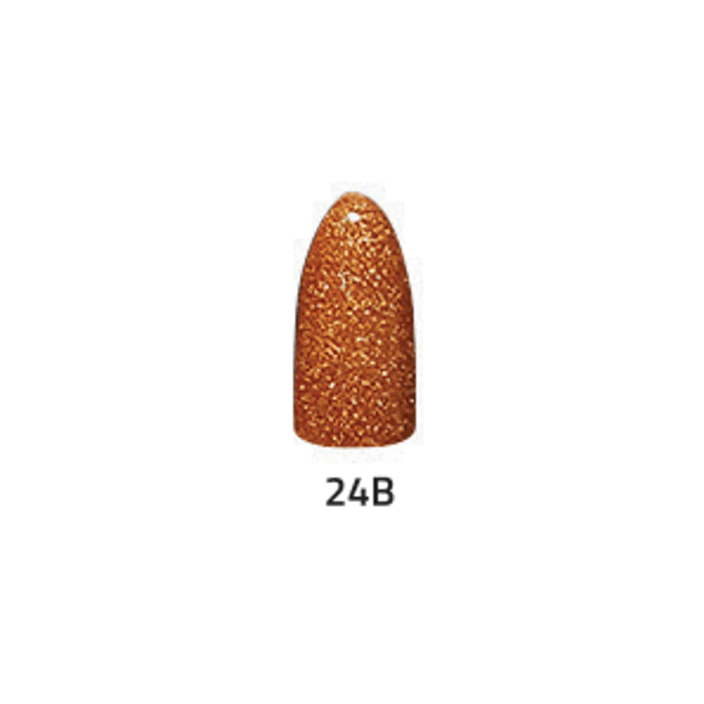 2 - ounce Chisel Metallic Collection 24B Acrylic and Dipping Powder for Stamped Nail Designs