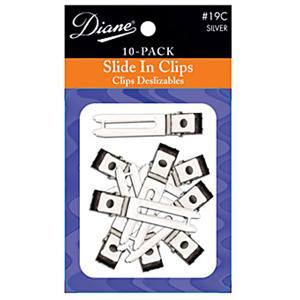 10-Pack Diane 1-3/4 Double Prong Slide-In Hair Clips #D19C