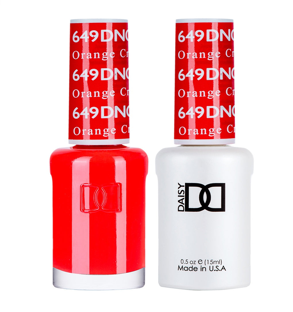 DND Duo Gel Nail Polish and Lacquer Set in Orange Creamsicle Shade #649
