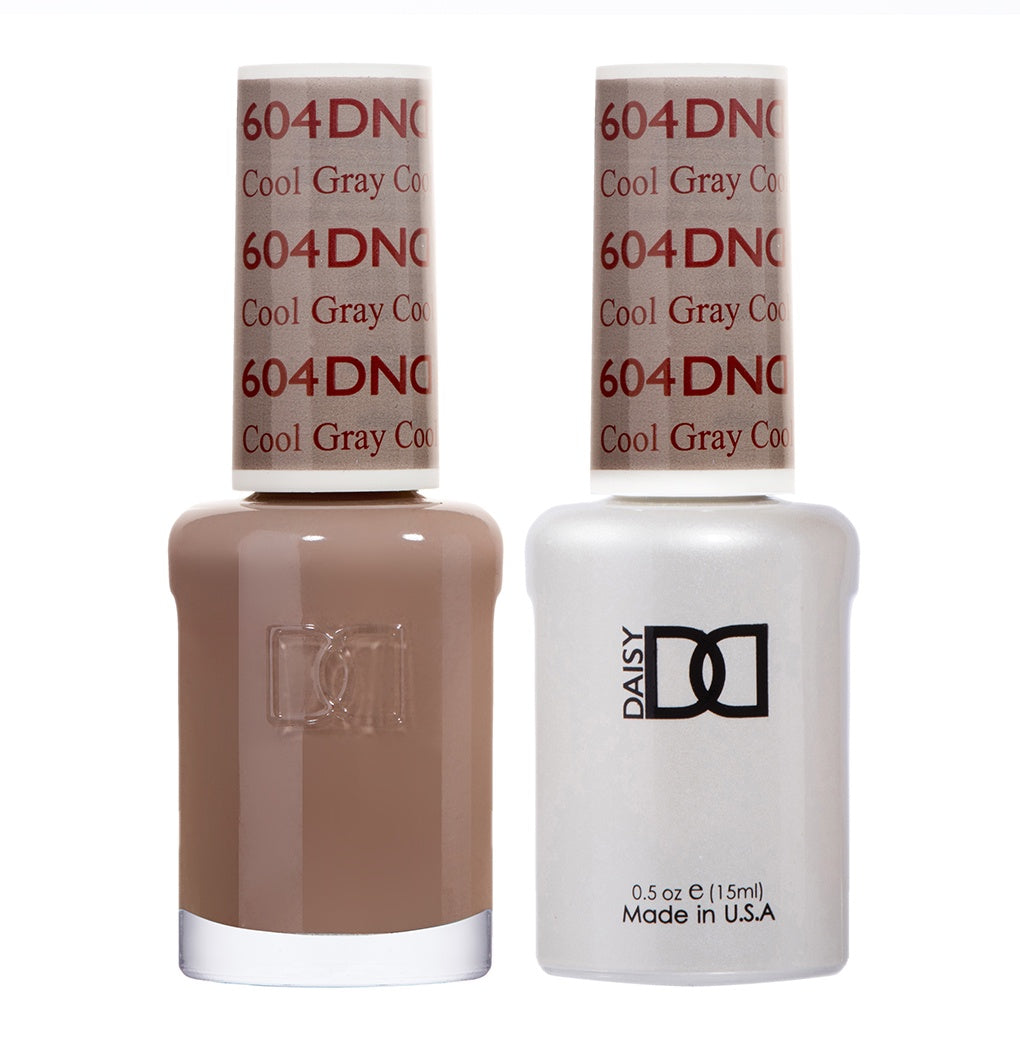 DND Dual - Purpose Gel Polish and Lacquer in Chilly Gray Shade #604