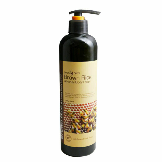Dearderm Natural Brown Rice & Honey Moisturizing Body Lotion, 17.5oz/520mL