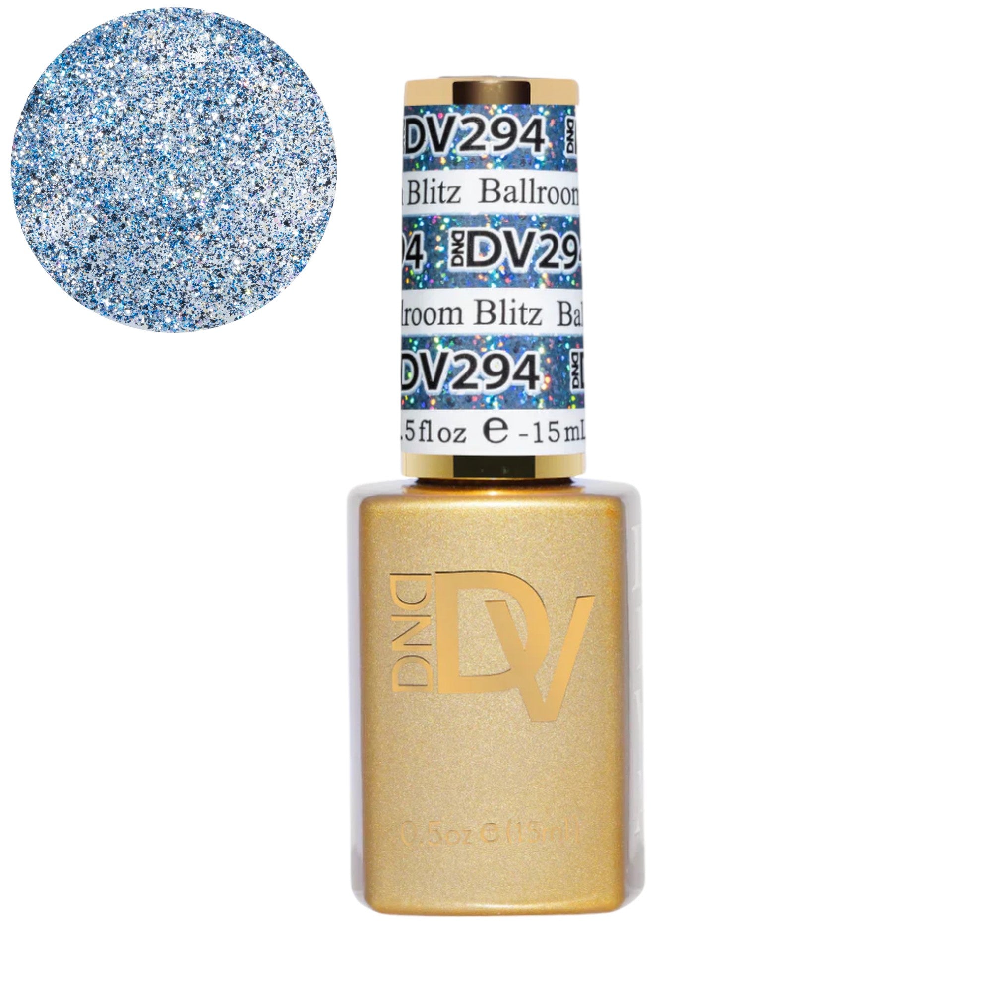 DND Diva Gel Nail Polish - Platinum Ballroom Blitz, 0.5 Ounce, Shade #294