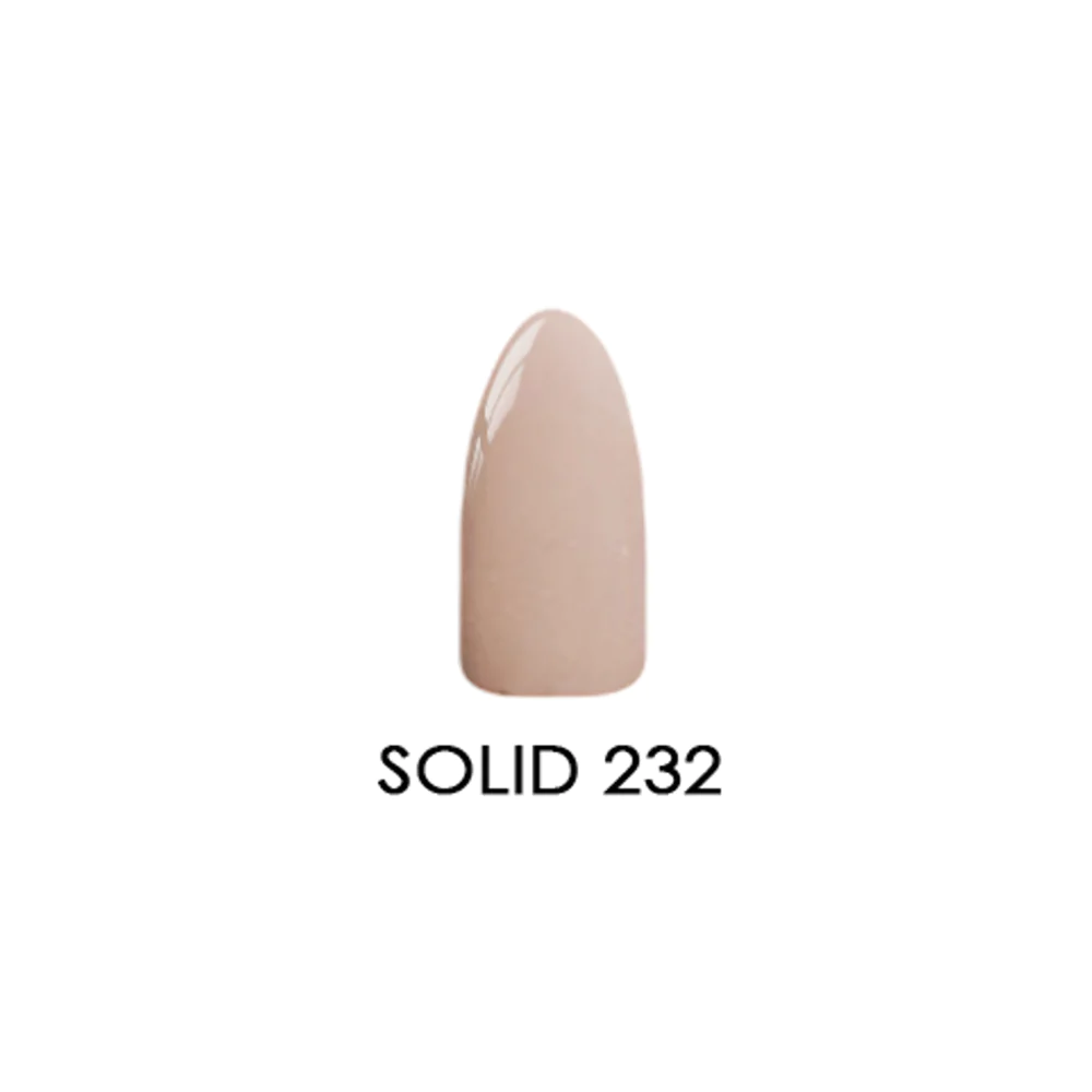 2 oz Solid Chisel Acrylic and Dipping Powder Set - Color 232 for Stamped Nail Designs