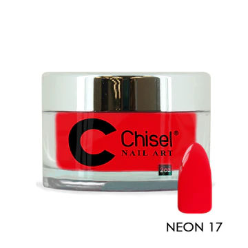 Chisel 2-ounce Neon Collection 17 Acrylic and Dipping Powder Set for Nail Art