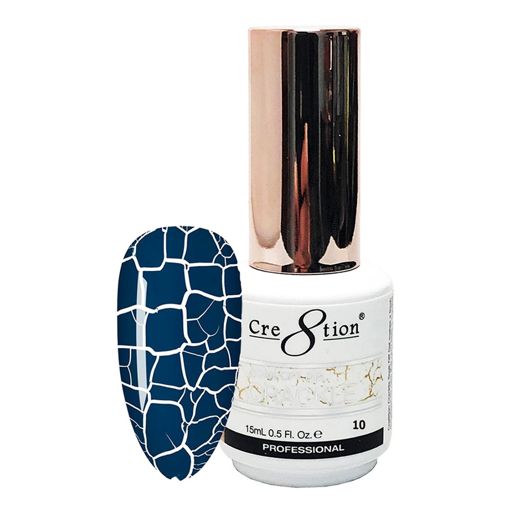 Cre8tion Brand Crackle Effect Soak-Off Gel Polish Number 10