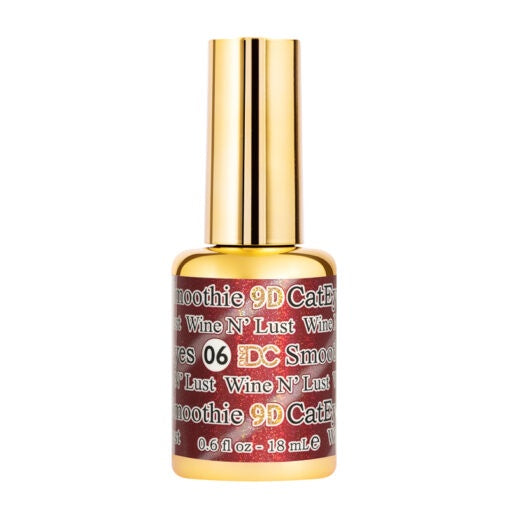 DC DND 9D Cat Eye Gel Polish Smoothie #06 - Wine N’ Lust, 0.5 Ounce Bottle for Stunning Nails