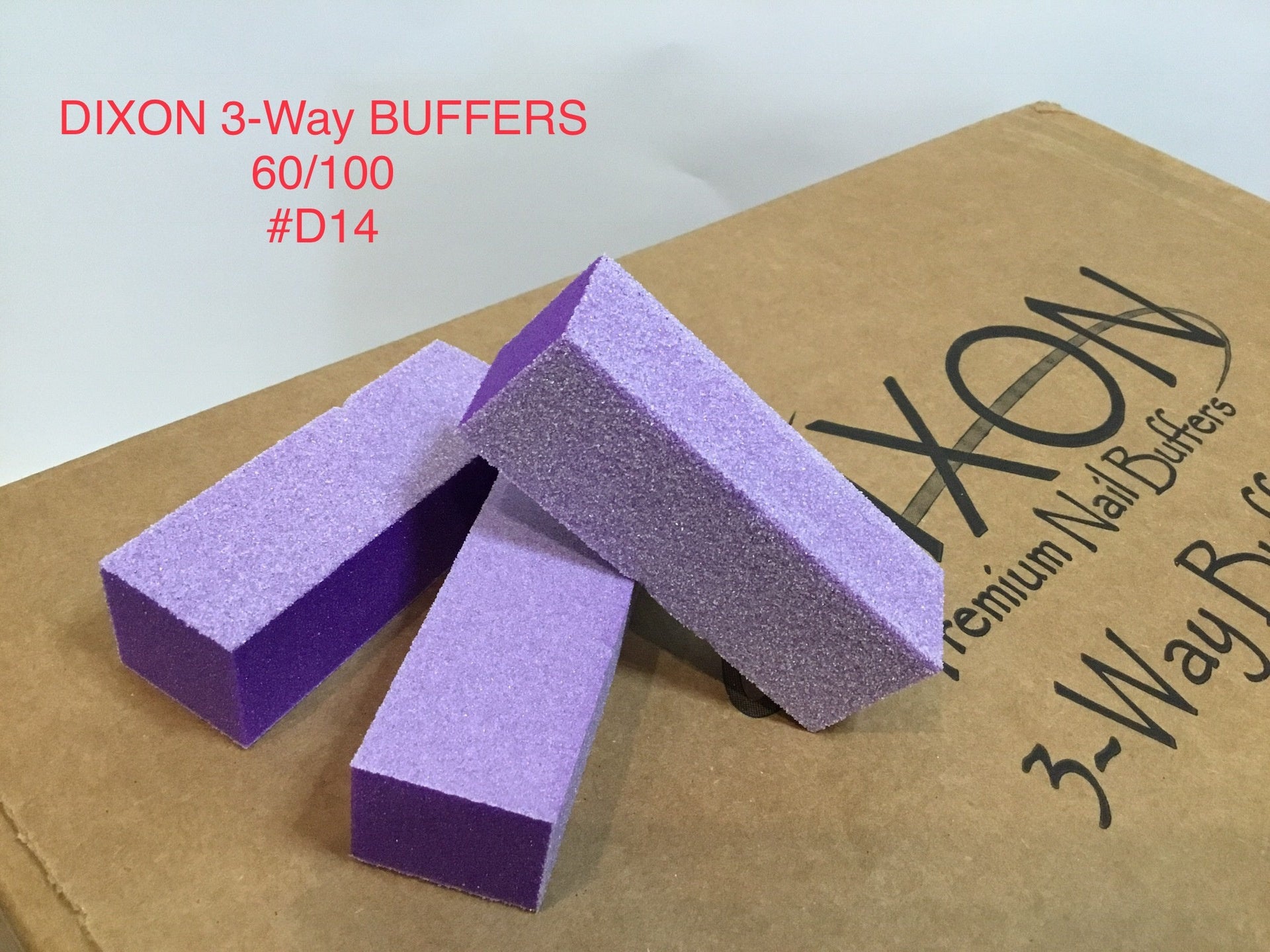 Dixon 3-Way Buffer with Purple and White Grit (60/100 Grit Size), Pack of 500 Pieces - Ideal for General Buffing Applications