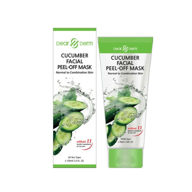 Dearderm 100mL Cucumber Facial Mask for Normal to Combination Skin