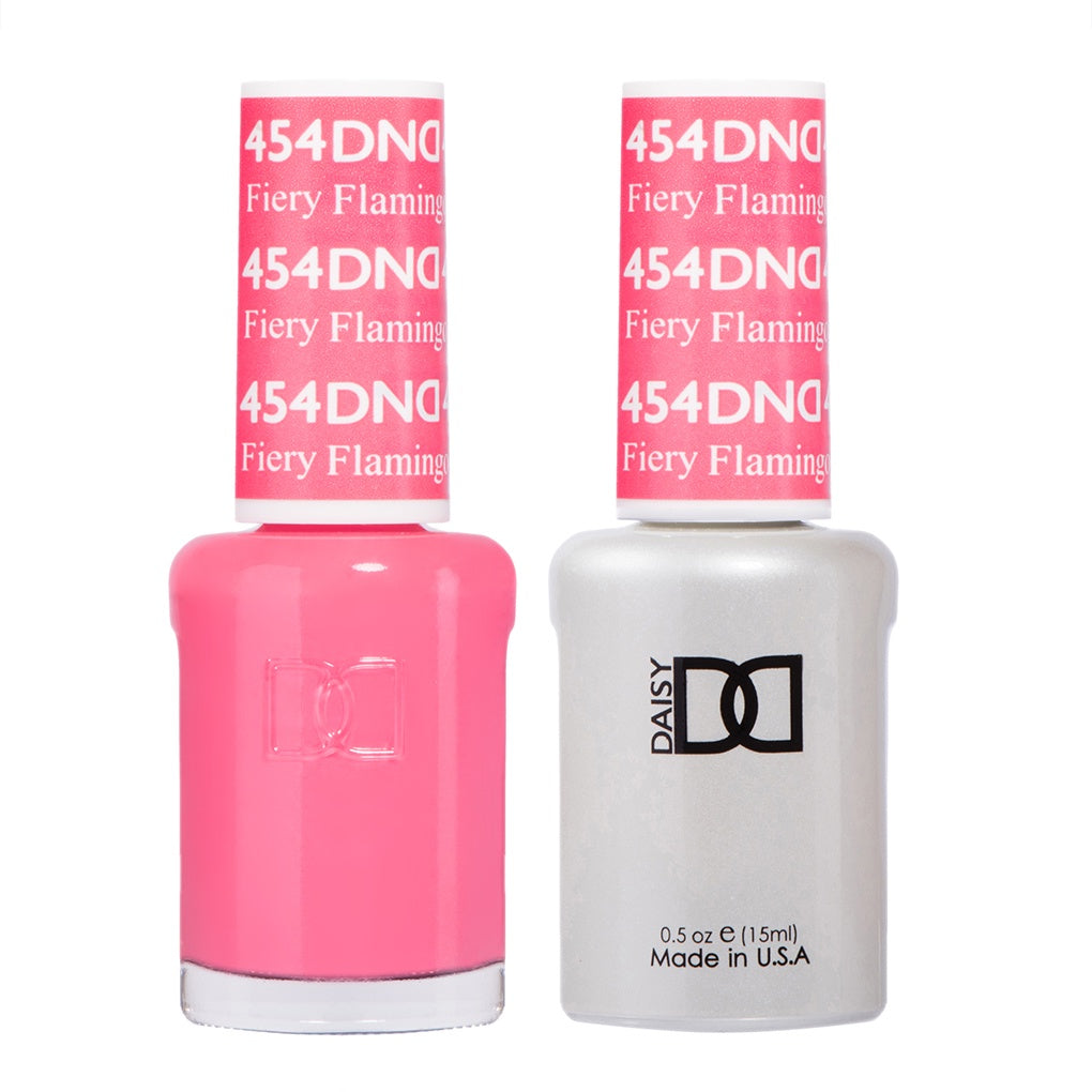 DND Duo: Fiery Flamingo #454 Gel Polish and Matching Lacquer