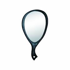 Fromm's Diane Collection Teardrop-Shaped Wall Mirror in Elegant Black - Model D1311