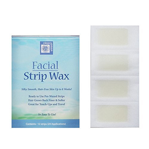 12-Piece Clean & Convenient Facial Strip Wax for On-the-Go Use