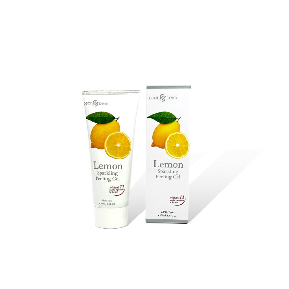 Dearderm All - Natural Lemon - Infused Sparkling Facial Peeling Gel, 3.4 Fluid Ounces (100ml)