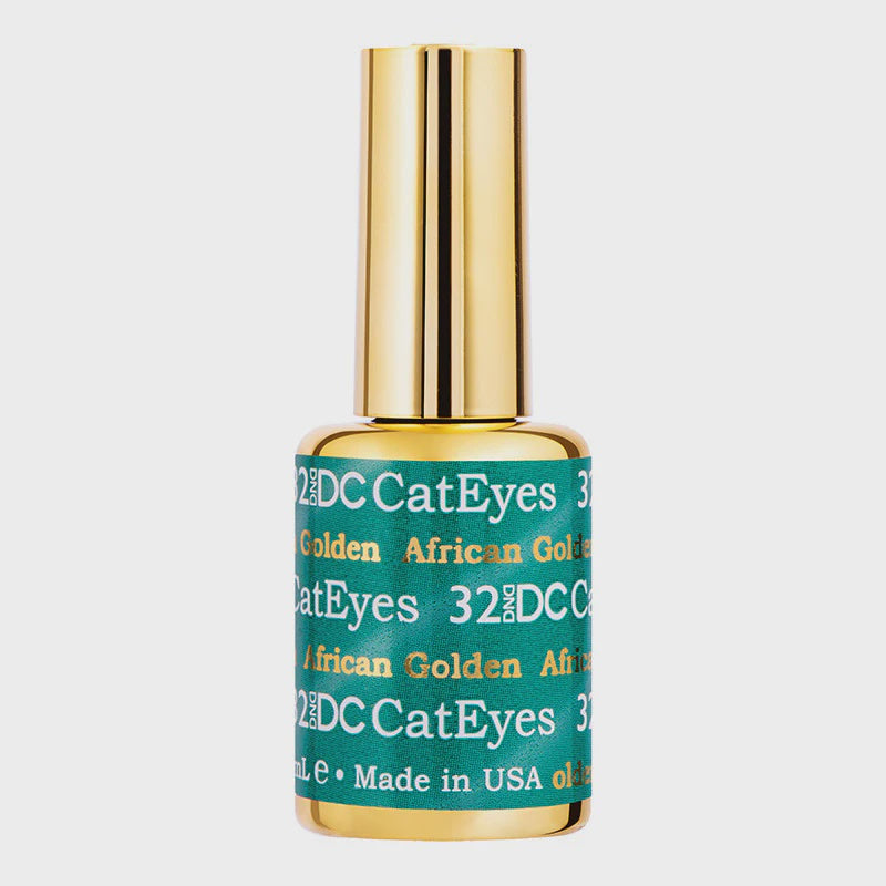DC DND Cat Eye Gel Polish - African Golden Shade, 0.6 Fluid Ounce