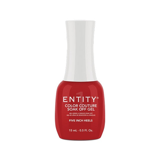 Entity Gel Cherry Red Creme Five - Inch Heels, 15 mL (0.5 Fl. Oz.) #555
