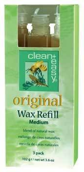 3-Pack Clean & Easy Medium Original Wax Refill for All-Purpose Hair Removal #41632