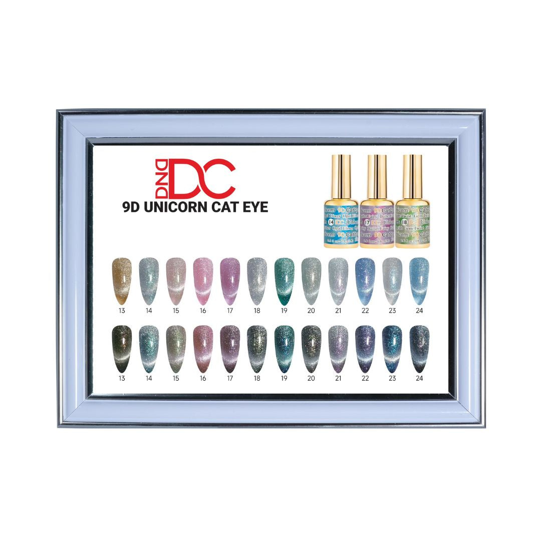 DC Framed 9D Cat Eye Unicorn Color Chart Set 2 - Decorative Wall Art Product
