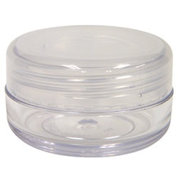 25-Piece Pack of Clear Plastic Twist-Cap Jars FSC471 for Nail Supplies