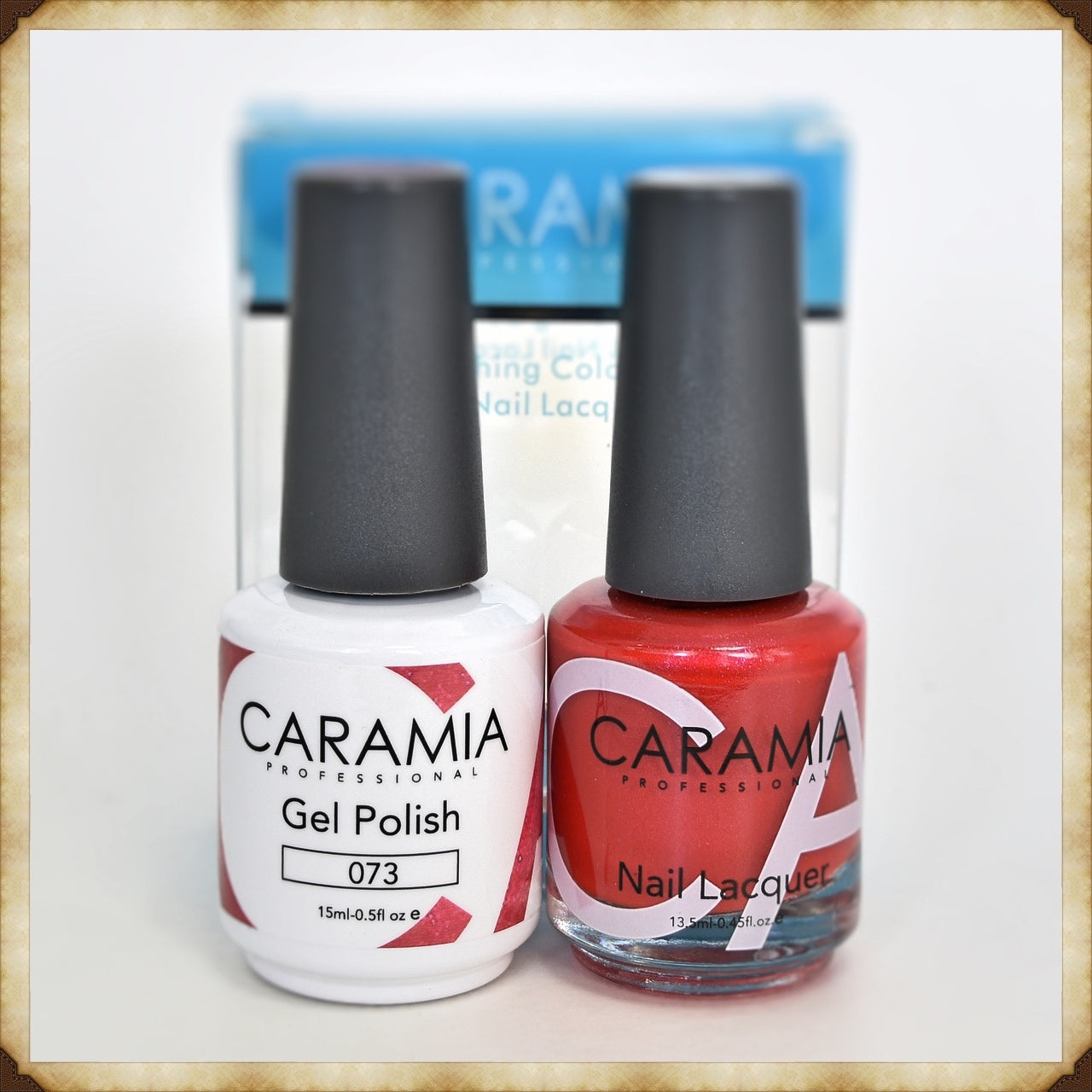 Caramia Brand Duo Formula Gel Nail Polish and Lacquer Set - Shade 073