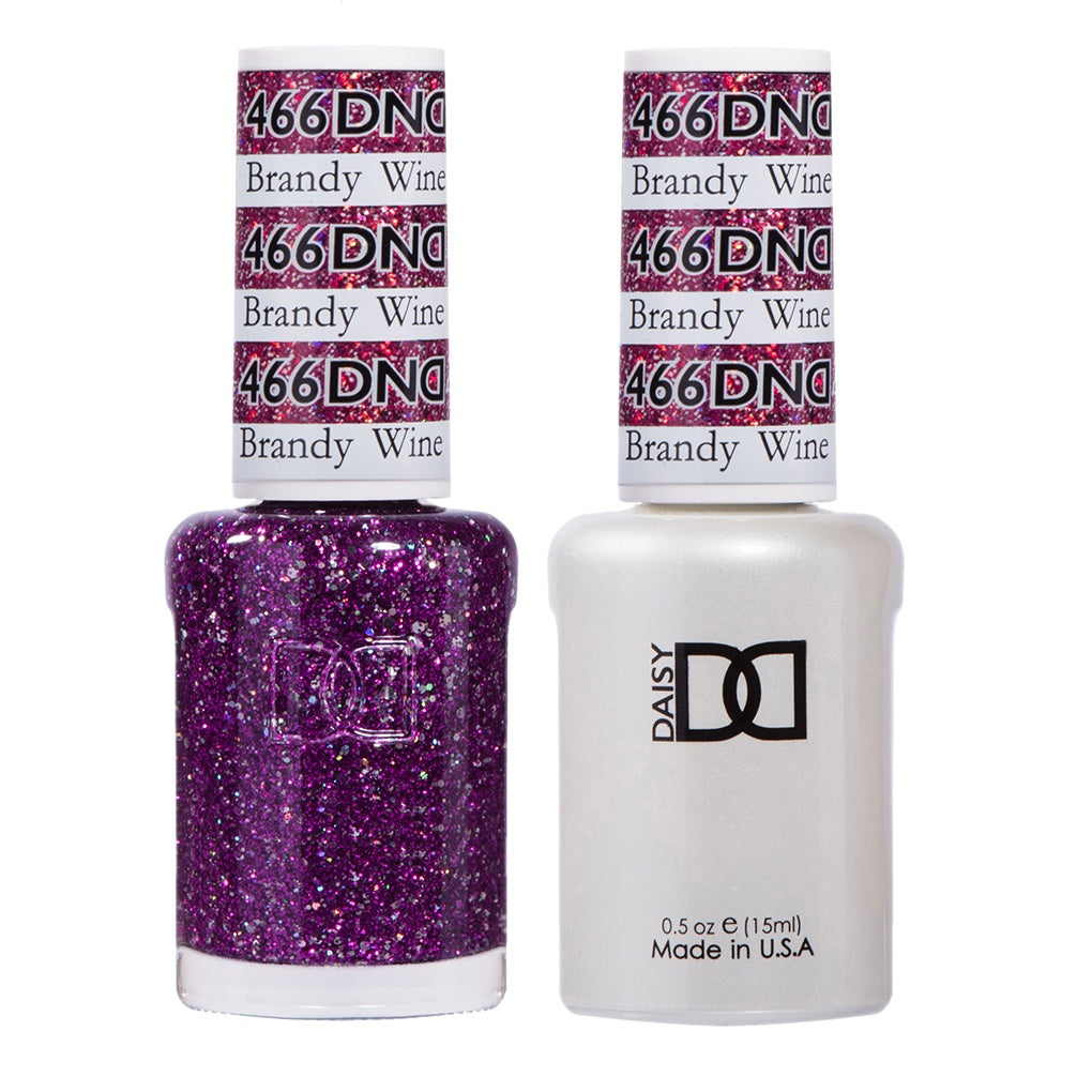 DND Brandy Wine #466 Duo Gel Polish and Matching Lacquer