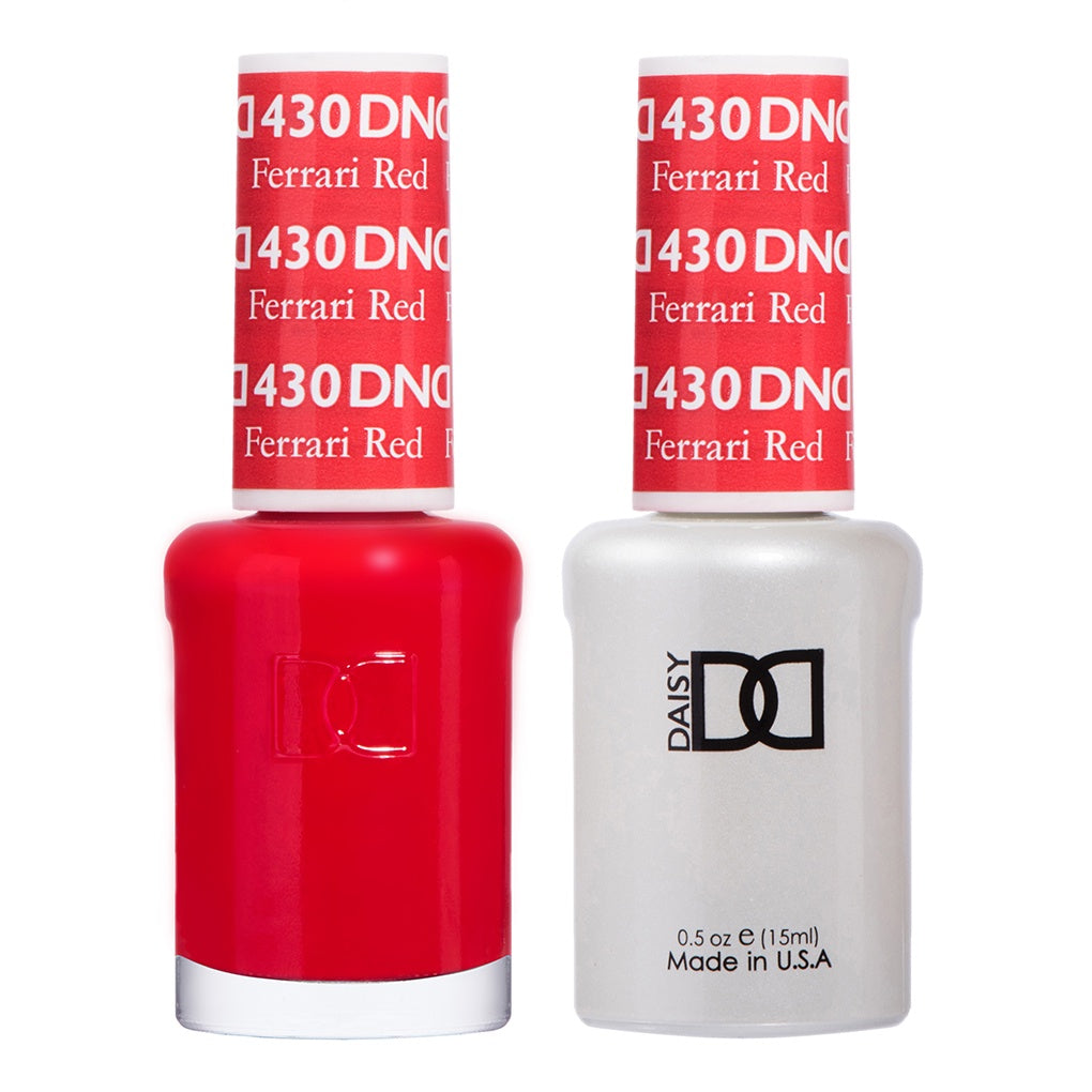 DND Duo Gel Polish and Lacquer in Stunning Ferrari Red #430