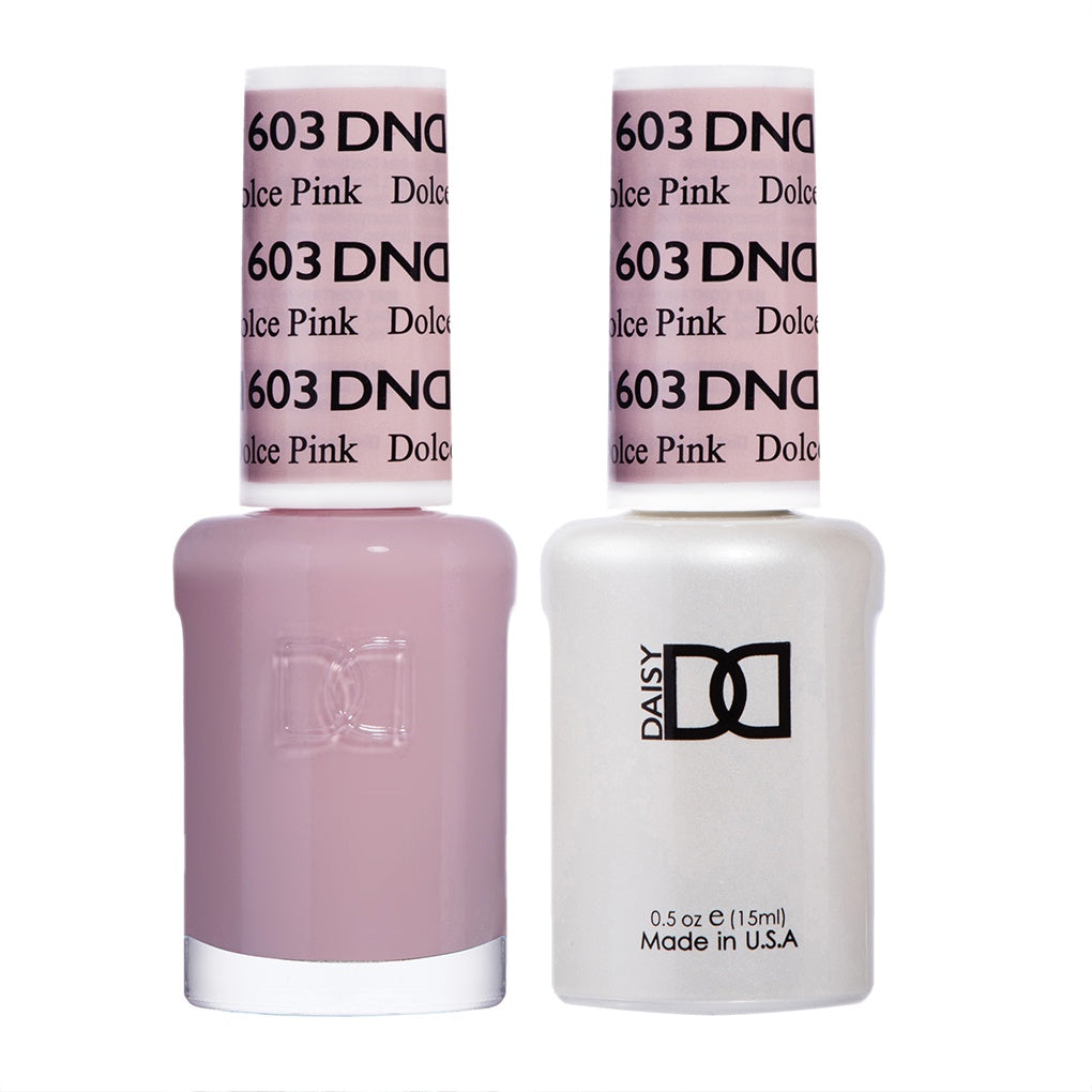 DND Duo Gel Polish and Lacquer in Sweet Dolce Pink Shade #603