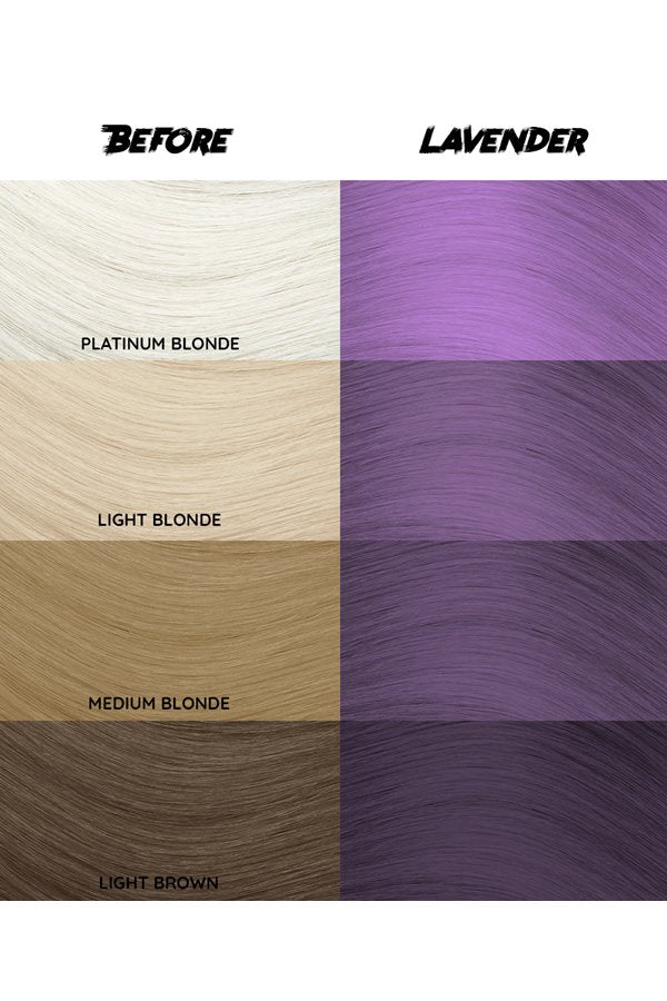 Crazy Color Semi - Permanent Hair Coloring Dye in Shade 054 Lavender, 150ML (5.07 oz) for Stunning Hair