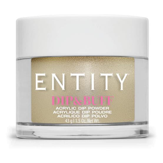 Entity Dip & Buff Gold Standard Professional Nail Dip Powder, 43 Grams | 1.5 Ounces, Soft Gold Metallic Color, Product Code #868