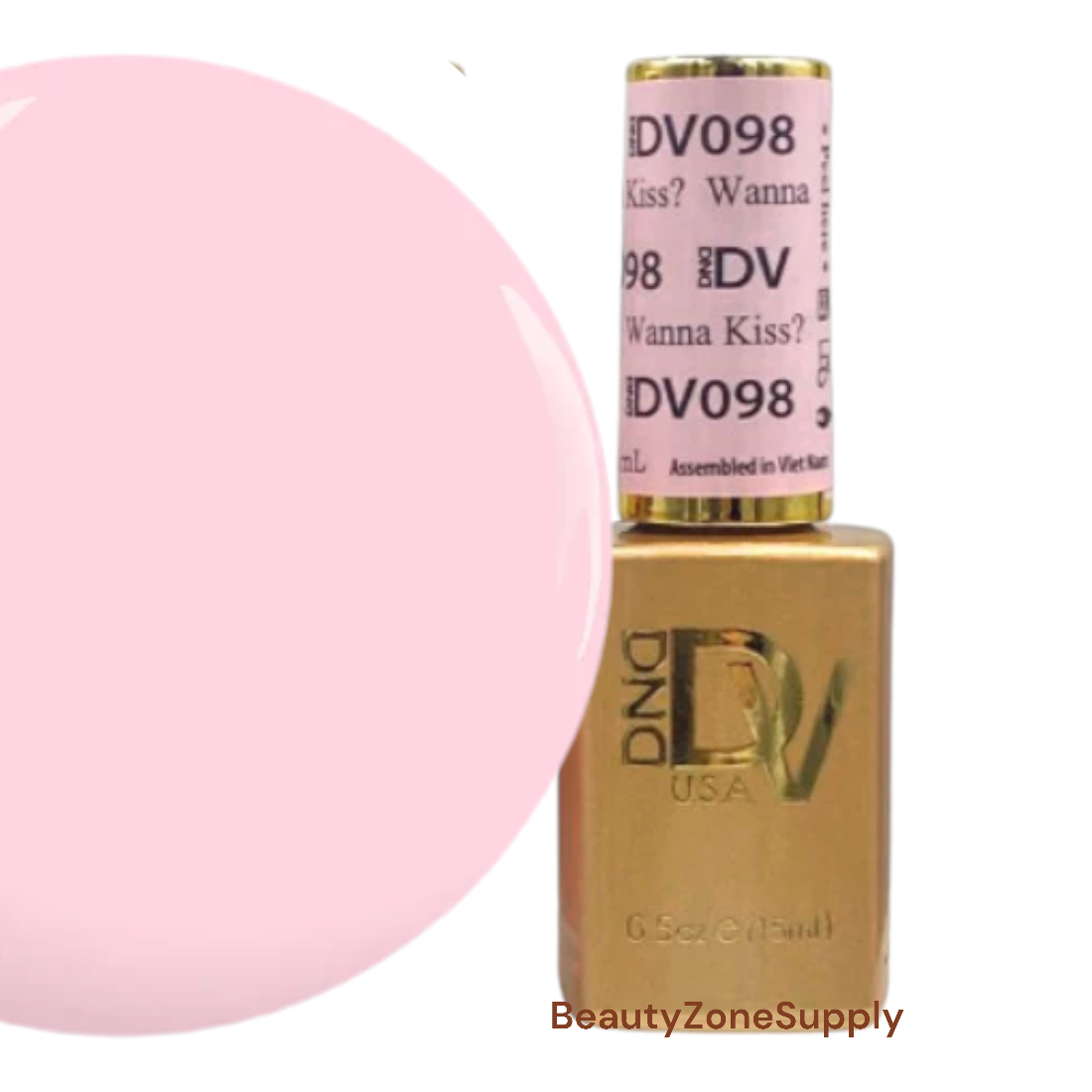 DND Diva 0.5 oz Gel Polish - 098 Wanna Kiss Shade