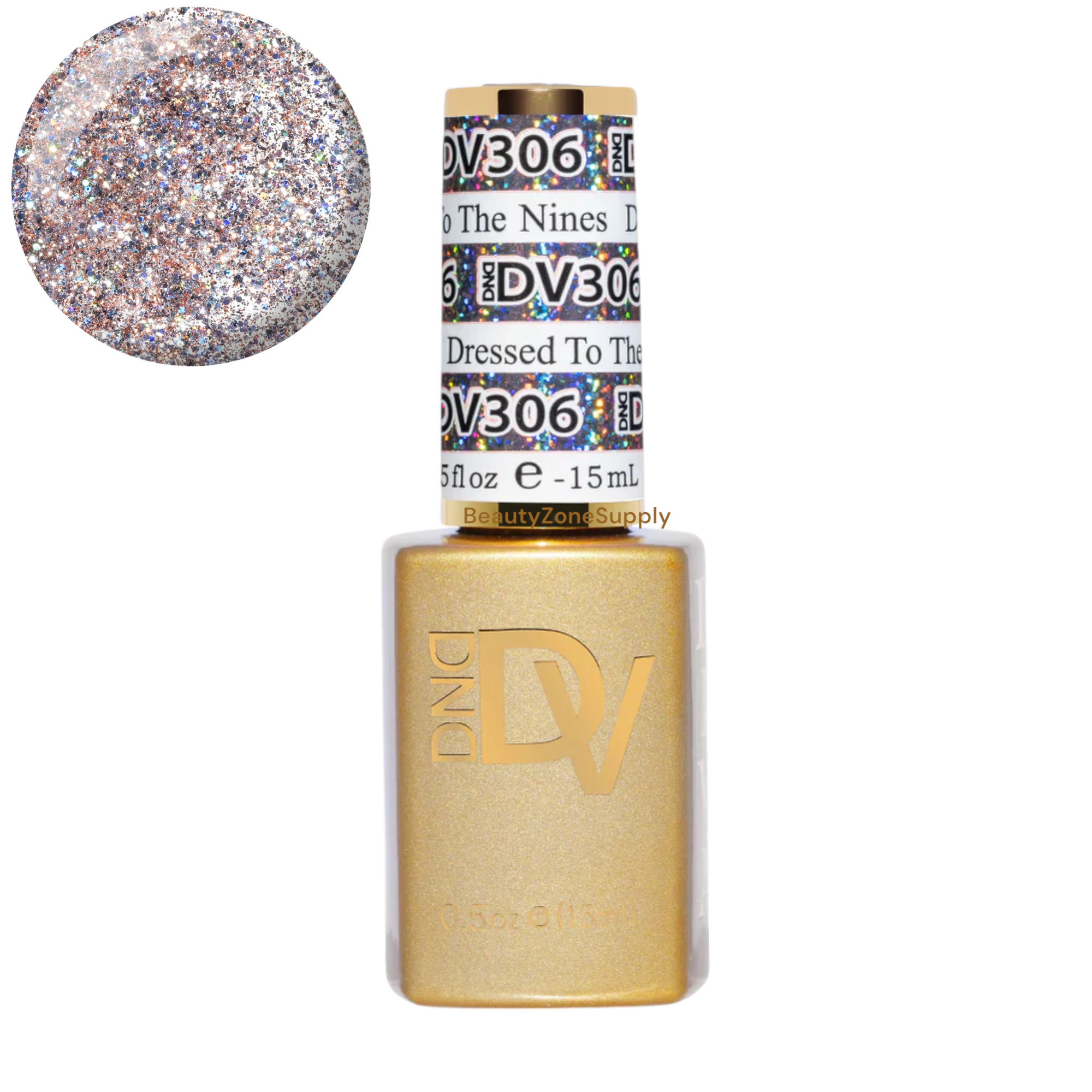 DND Diva Platinum Gel Polish 0.5 oz - 'Dressed to the Nines' #306