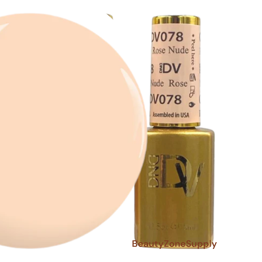 DND Diva 0.5 oz Gel Polish in Rose Nude Shade (No. 078)