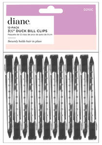 12-Piece Set of 3.5-Inch Diane Metal Duck Bill Hair Clips (D210C)