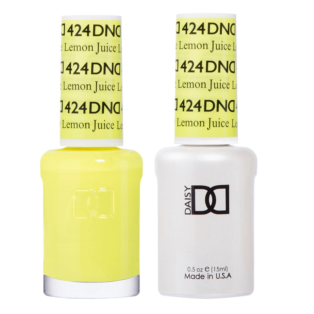 DND Duo Gel Polish and Lacquer Set in Lemon Juice Shade #424