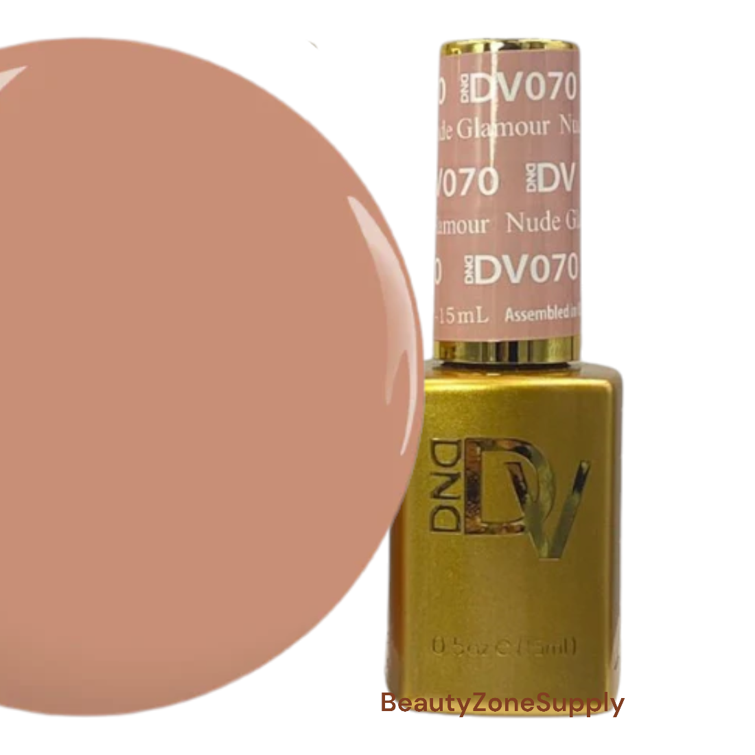 DND Diva Branded Gel Nail Polish - 0.5 Ounce Size, Shade 070 Nude Glamour