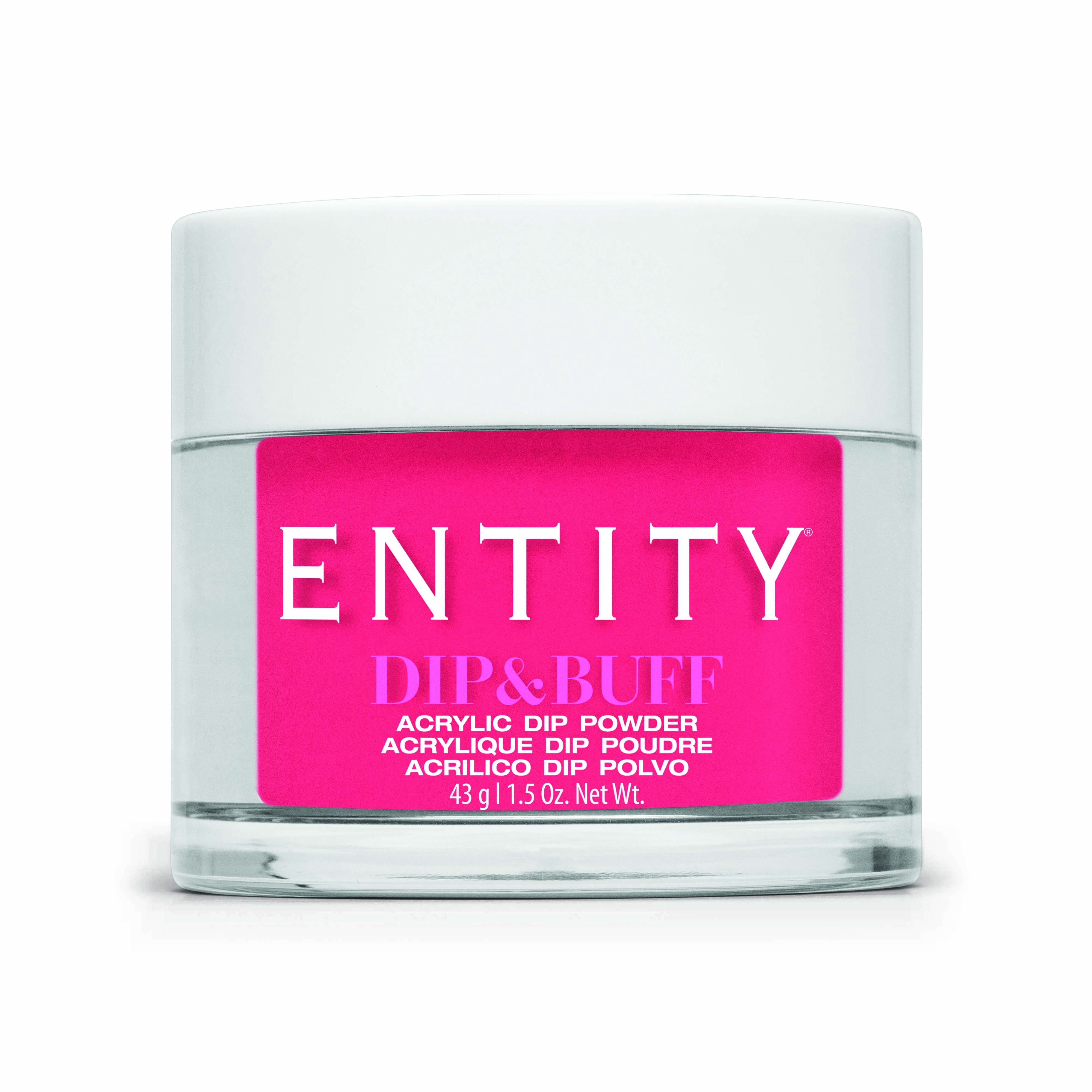 Entity Dip & Buff Nail Dip Powder - Barefoot And Beautiful in Bold Medium Pink Crème, 43 G | 1.5 Oz #774