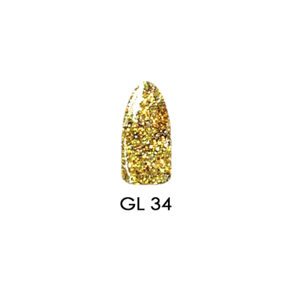2 oz Glitter Collection Chisel Acrylic and Dipping Powder GL34 for Nail Art